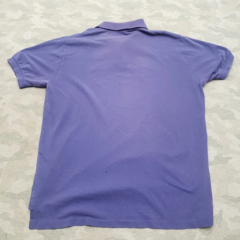 Vintage Polo Ralph Lauren Polo Shirt Mens Large Purple Short Sleeve Small Pony